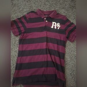 Aeropostale Kids Polo - Maroon and Black Stripes